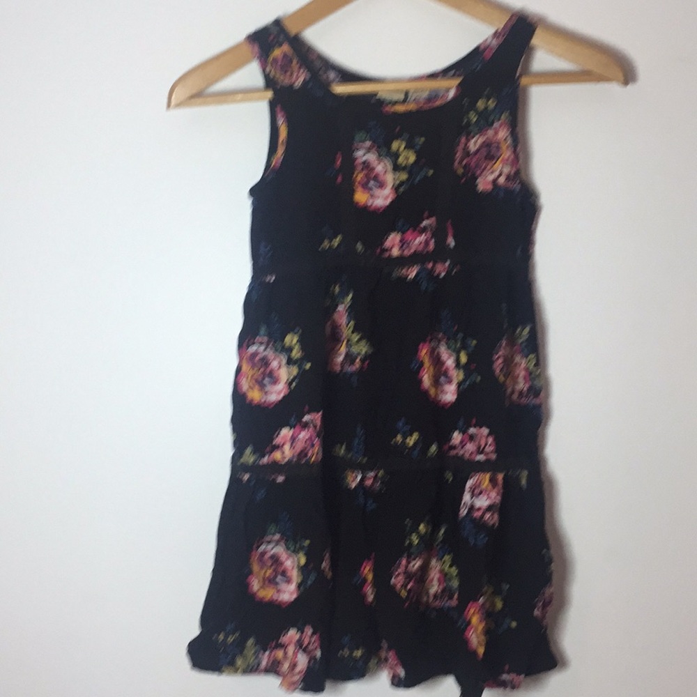 Mudd Floral Sundress with Lace Accents Size 8